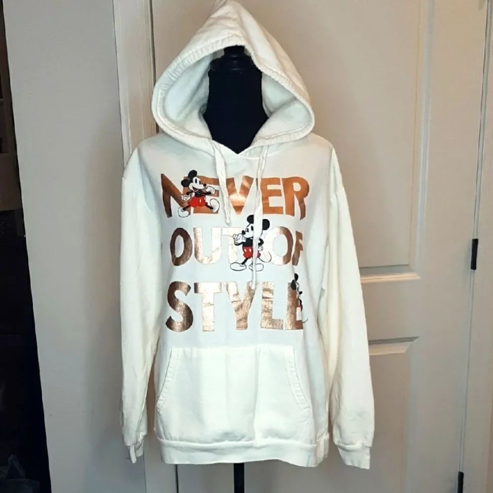 Disney White Hoodie with Gold Accents